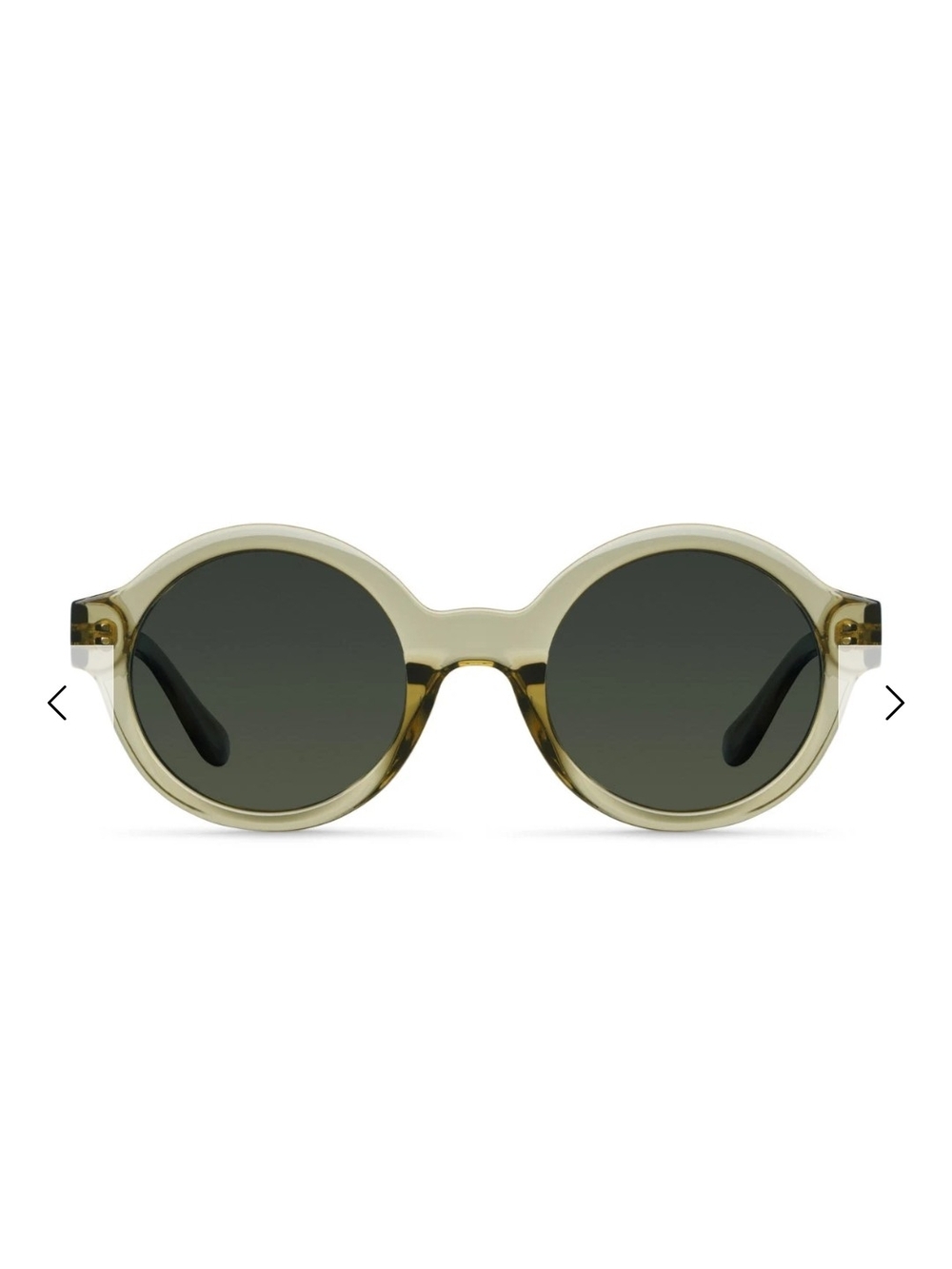 Meller Bashira Sand Olive Round Polarized Sunglasses